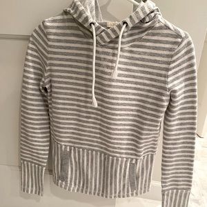 J. CREW Factory Flip Striped Hoodie Sweatshirt